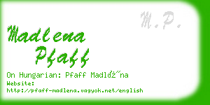 madlena pfaff business card